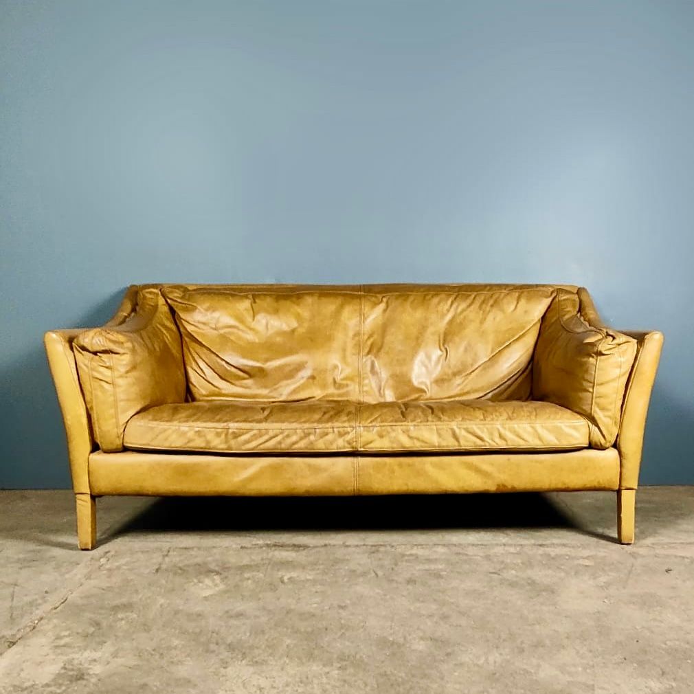 SOLD Timothy Oulton Reggio Halo Three Seater Sofa Leather