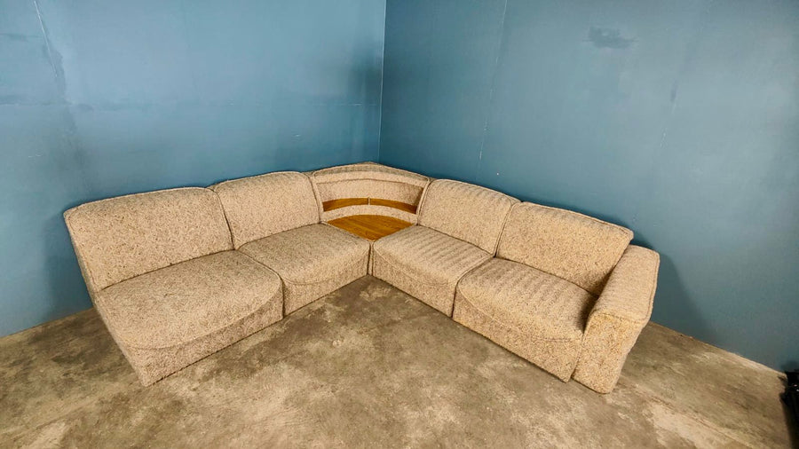 SOLD Mid Century Modular Corner Sofa Set Beige Cream Vintage Retro MCM