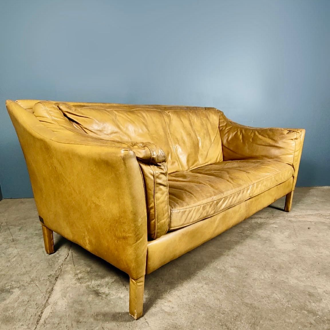 SOLD Timothy Oulton Reggio Halo Three Seater Sofa Leather