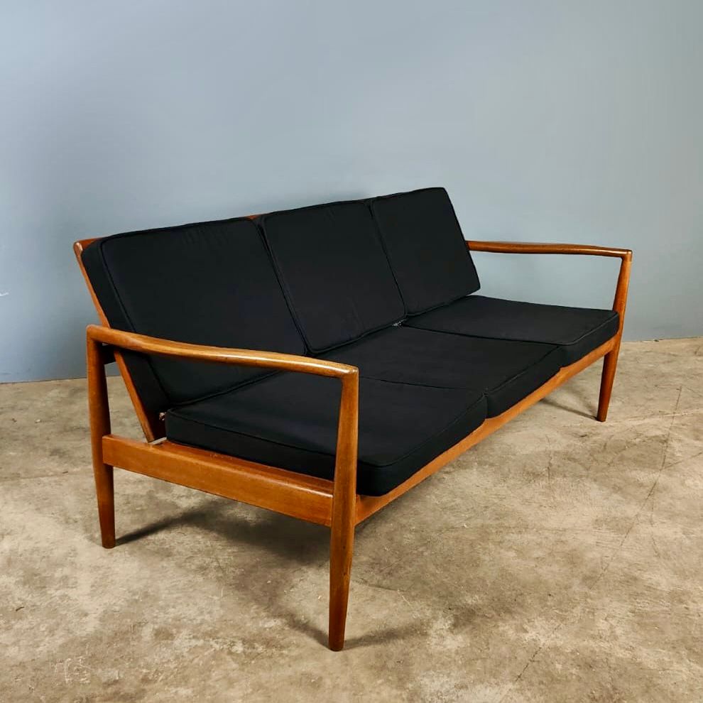 SOLD Robin Day For Hille 1958 'Cane Back' Three Seater Sofa Mid Century Vintage Retro MCM