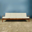 Mid Century Danish Teak 4 Seater Sofa Model 118-4 Grete Jalk France & Son & Daverkosen Vintage Retro MCM